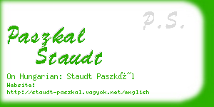 paszkal staudt business card